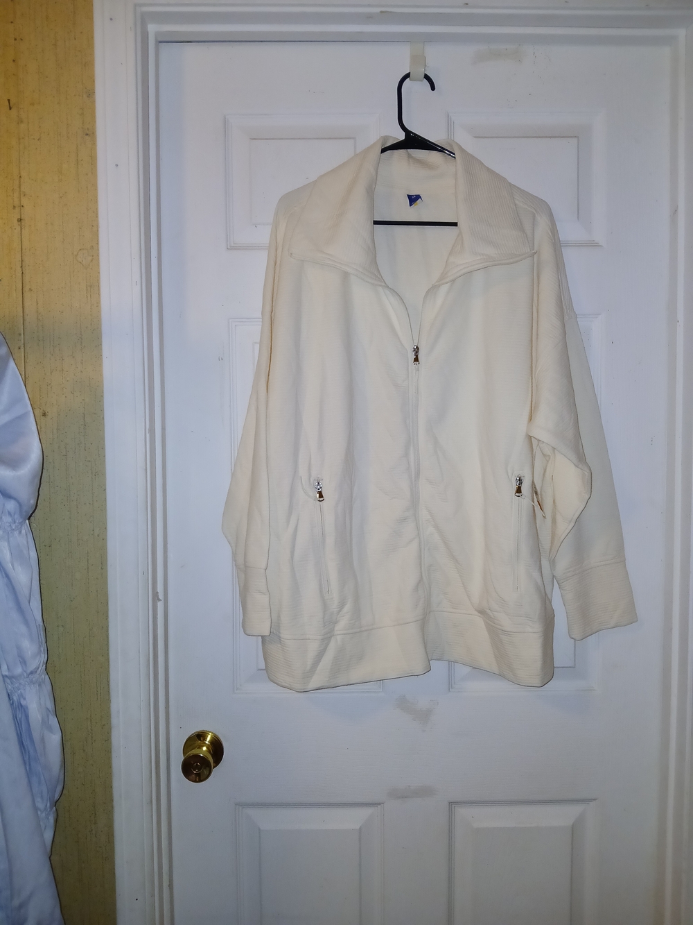 Old Navy Cream Full-Zip Bomber Jacket